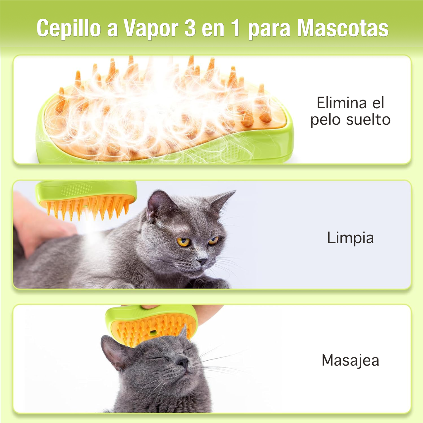 Pet Spa Brush™ | Cepillo a vapor para mascotas